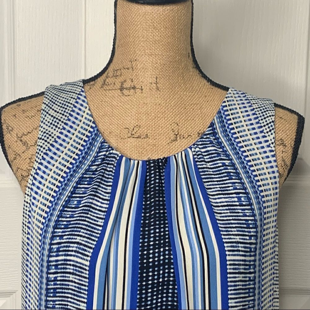 ▫️ROSE & OLIVE Multi-colored Striped Flowy Layered Tank Women’s Top | Size Small - Picture 3 of 13